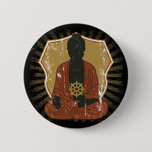 Buddha som mediterar Dharma, rullar Knapp