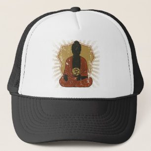 Buddha som mediterar Om-symbol Truckerkeps