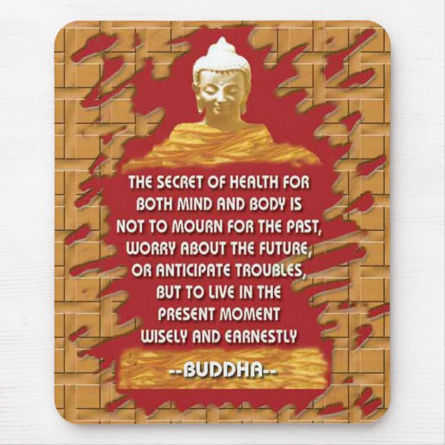 Buddha som motiverar meddelandemousepad musmatta (Framsidan)
