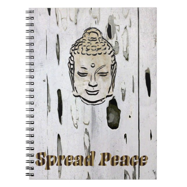 Buddha Spread Peace Spiral fotopatbok - bärbar dat Anteckningsbok (Framsidan)