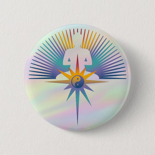 Buddha Star 3D | färgad ljus Knapp (Framsida)