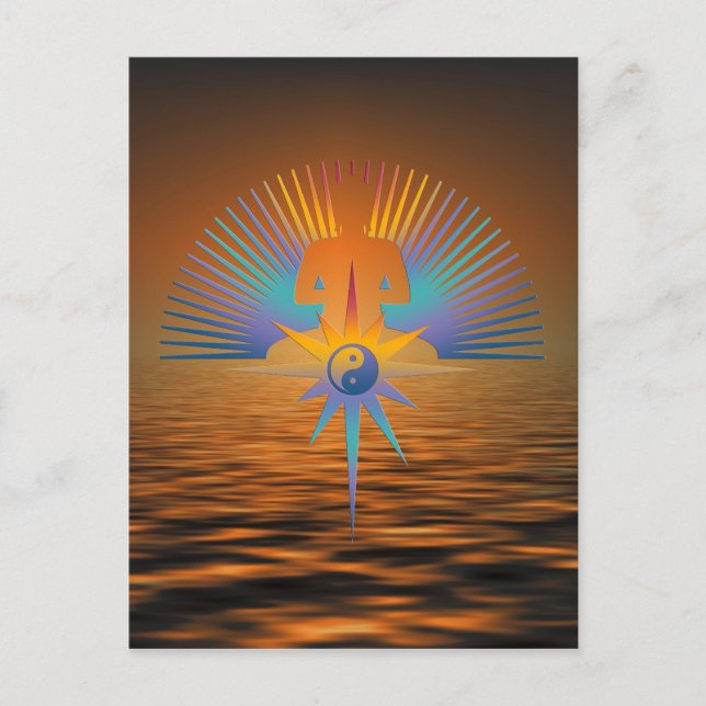 Buddha Star 3D Vykort (Framsida)