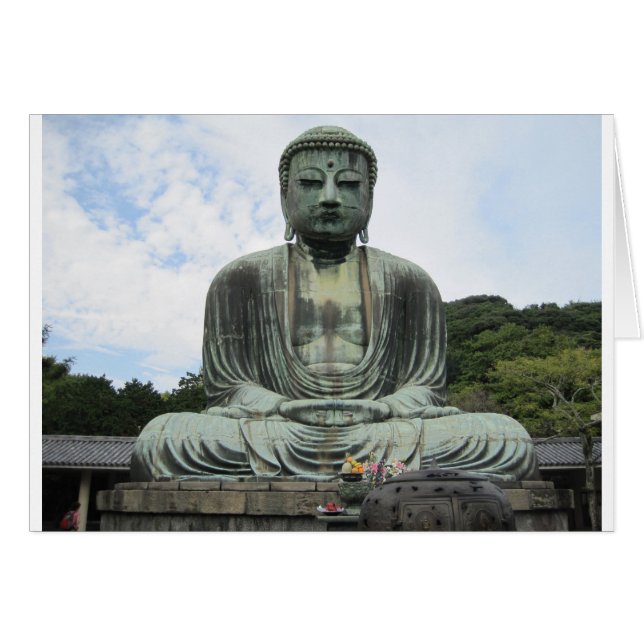 Buddha Statue Buddhism Hälsningskort (Framsidan Horizontal)