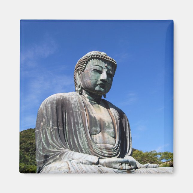 Buddha Statue i Kamakura, Japan Magnet (Framsidan)