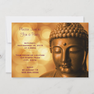 Buddha Statue med Bokeh Ljus Generic Party Inbjudningar