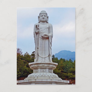Buddha staty i Sydkorea, Asien Vykort