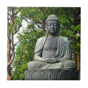 Buddha staty i Tokyo, Japan Kakelplatta