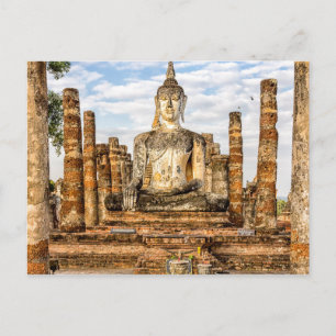 Buddha-staty, Wat Mahait, Sukhothai Historical Vykort