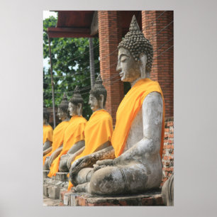 Buddha statyaffisch poster