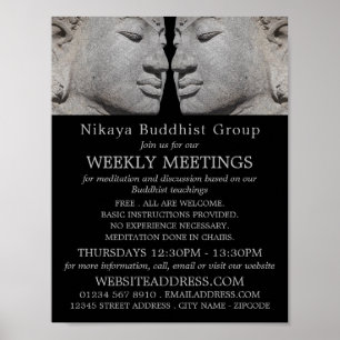 Buddha-statyer, buddhistiska gruppen Reklamation Poster