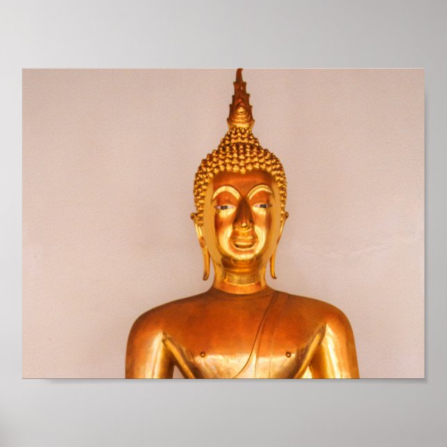 Buddha-statyer i Wat Pho, Bangkok, Thailand Poster (Framsidan)