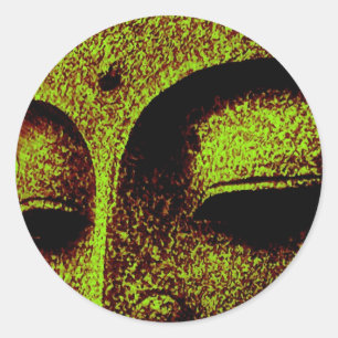 BUDDHA Sticker Runt Klistermärke