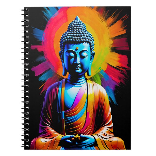 Buddha - Strålar av lugn Anteckningsbok (Framsidan)