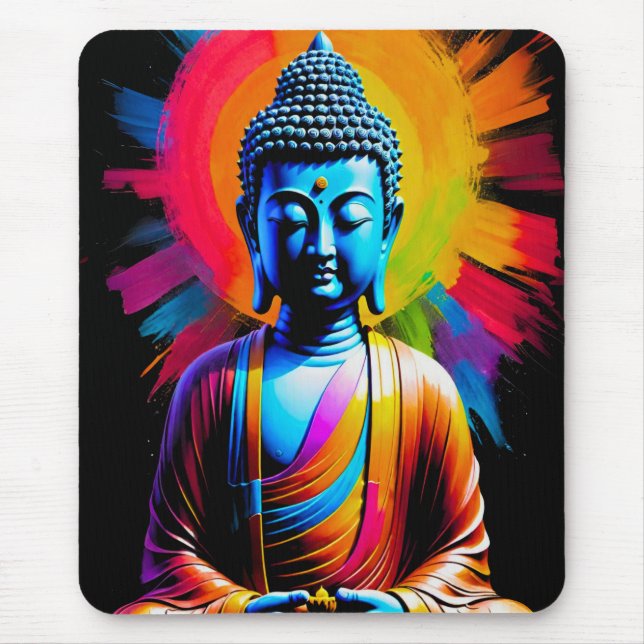 Buddha - Strålar av lugn Musmatta (Framsidan)