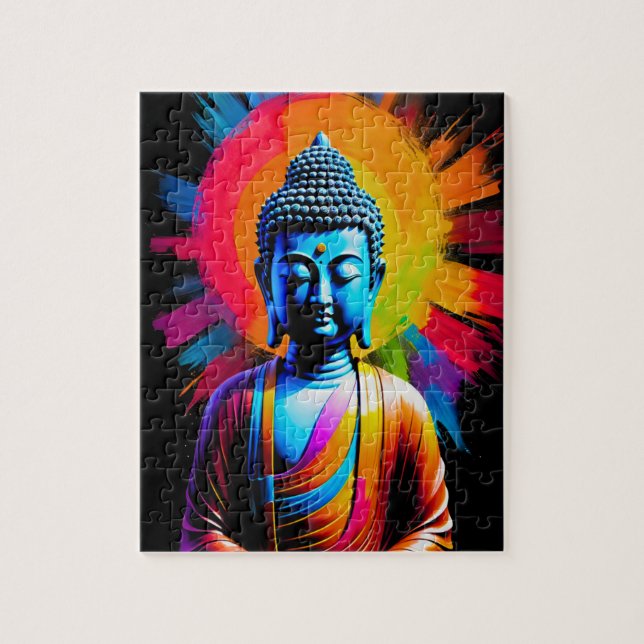 Buddha - Strålar av lugn Pussel (Vertikal)