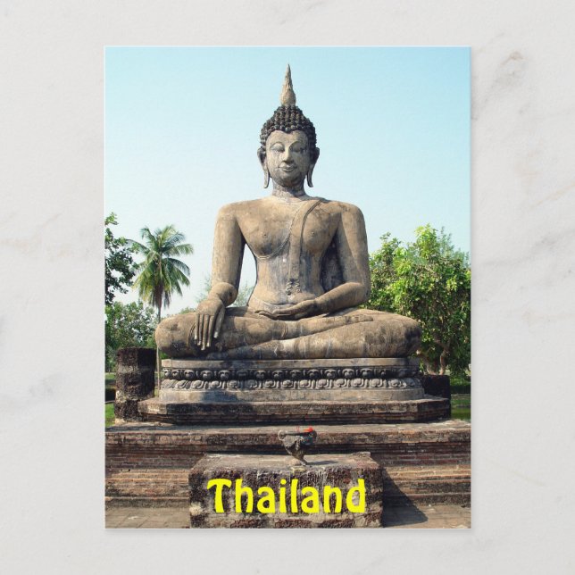 Buddha Sukhothai Thailand vykort (Framsida)
