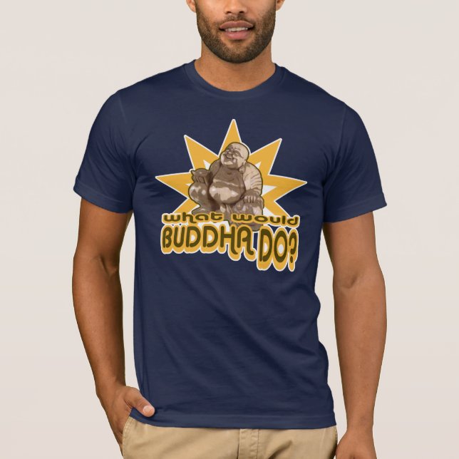 Buddha t-skjorta tee shirt (Framsida)