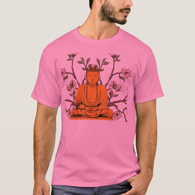 Buddha t-skjorta tee shirt (Framsida)