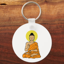 Buddha tecknad Buddhism.net magnet Nyckelring