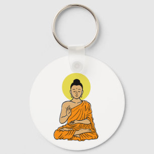 Buddha tecknad Buddhism.net Nyckelring