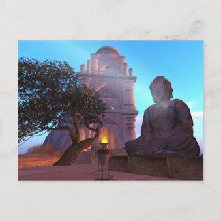 Buddha Temple Zen Haiku Postcard Vykort