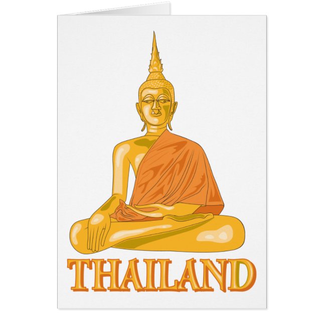 Buddha Thailand Hälsningskort (Framsidan)
