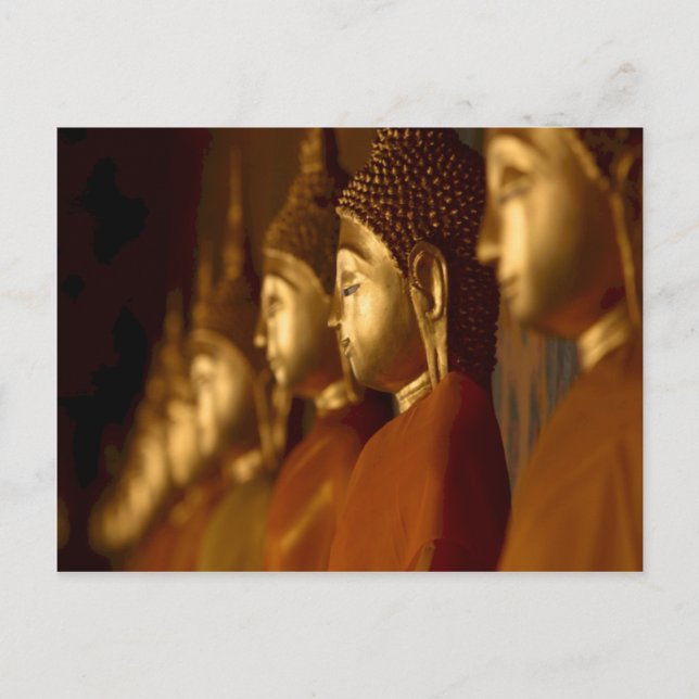 Buddha Thailand Wat/Temple Tranquilitet Serenity Vykort (Framsida)
