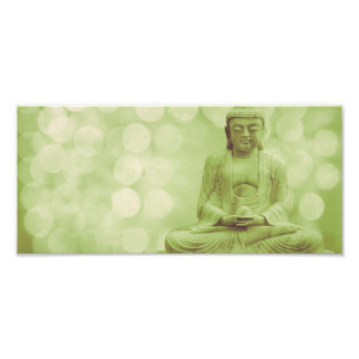 buddha the light (light green) fototryck