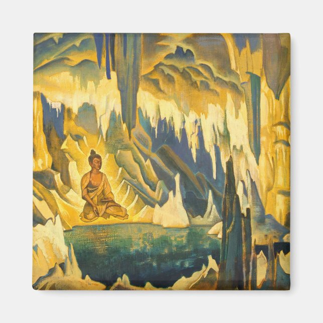 Buddha the Winner (Buddhist Art) (av Roerich) Magnet (Framsidan)