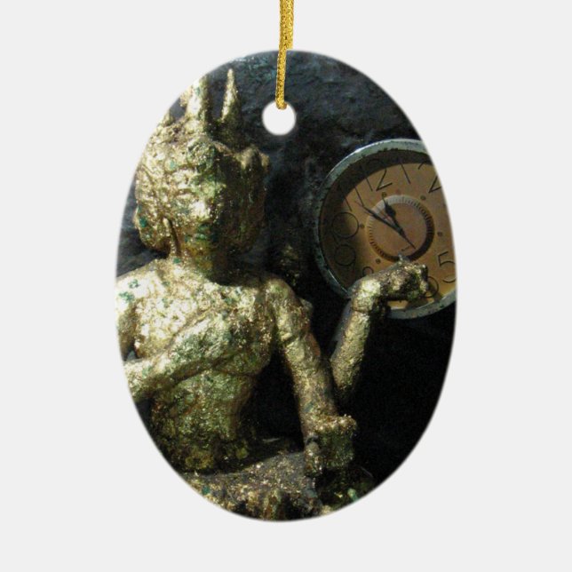 Buddha Time ... Thailand Julgransprydnad Keramik (Framsidan)