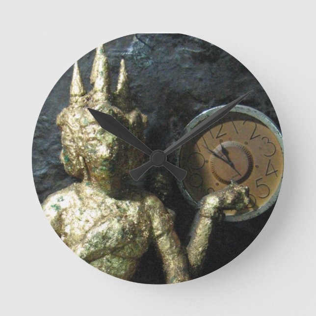 Buddha Time ... Thailand Rund Klocka (Framsida)