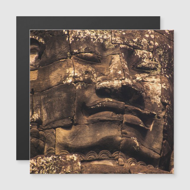 Buddha Totem Angkor Wat Magnet Card (Fram/baksida)
