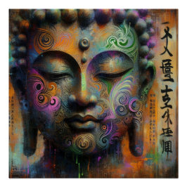 BUDDHA TRANSCENDENTAL ART #1 PERFECT POSTER