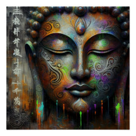 BUDDHA TRANSCENDENTAL ART #2 PERFECT POSTER