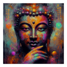 BUDDHA TRANSCENDENTAL ART #3 PERFECT POSTER