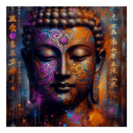 BUDDHA TRANSCENDENTAL ART #4 PERFECT POSTER