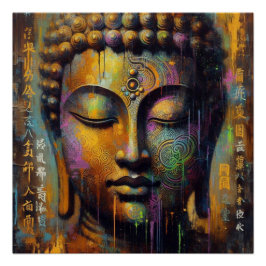 BUDDHA TRANSCENDENTAL ART #5 PERFECT POSTER