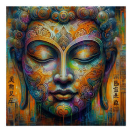 BUDDHA TRANSCENDENTAL ART #6 PERFECT POSTER