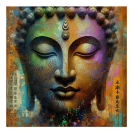 BUDDHA TRANSCENDENTAL ART #7 PERFECT POSTER