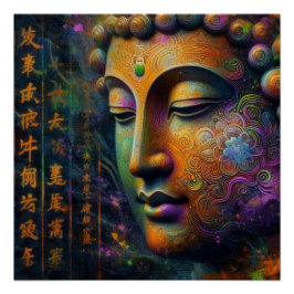 BUDDHA TRANSCENDENTAL ART #8 PERFECT POSTER