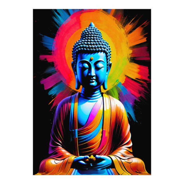 Buddha - Transquil Rays of Tranquil Fototryck (Framsidan)