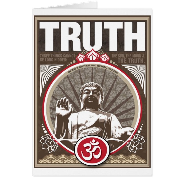 Buddha TRUTH Hälsningskort (Framsidan)