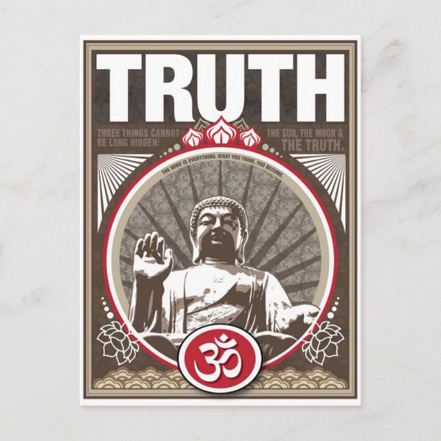 Buddha TRUTH Vykort (Framsida)
