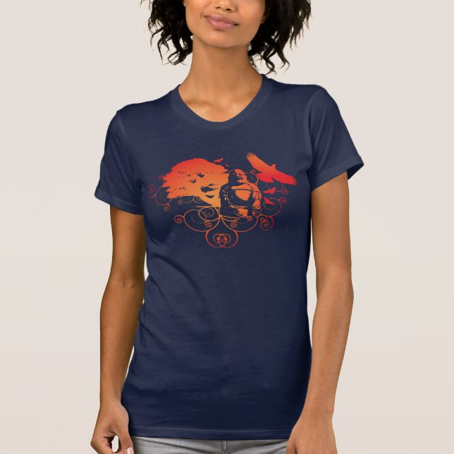 Buddha tryck tee shirt (Framsida)