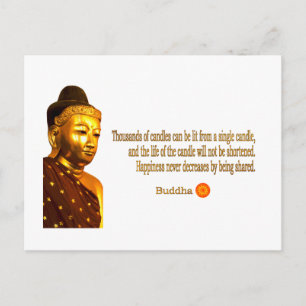 Buddha ~ Tusentals ljus kan vara linda... Vykort