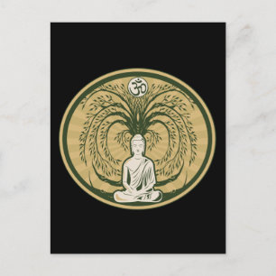 Buddha under Bodhi Träd Vykort