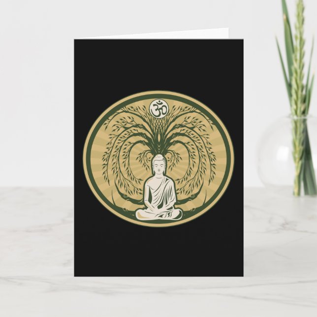 Buddha under det Bodhi träd Kort (Framsida)