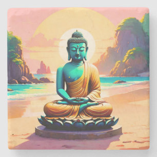 Buddha - Upplysta kustområdens lugn Stenunderlägg