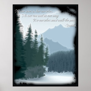 Buddha Väg-citattecken Poster