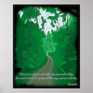 Buddha väg till sanningscitationsteckenaffischen poster